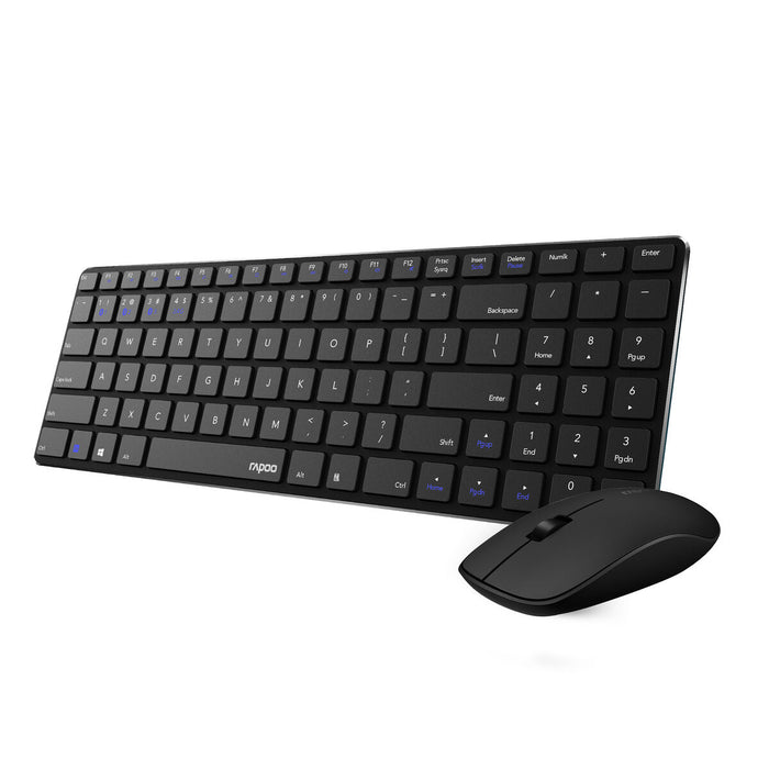 Tastatură și Mouse Fără Fir Rapoo 00192096 Negru