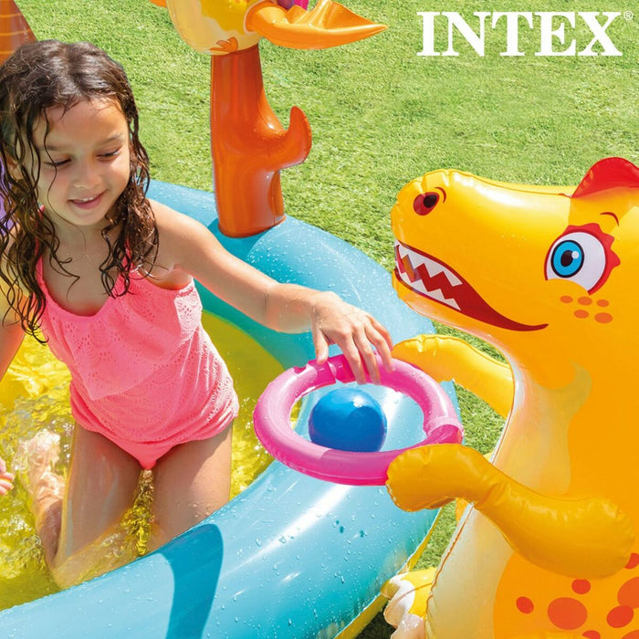 Piscină Gonflabilă pentru Copii Intex   Dinozauri Loc de joacă 302 x 112 x 229 cm 280 L