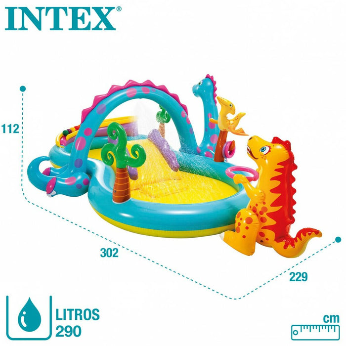 Piscină Gonflabilă pentru Copii Intex   Dinozauri Loc de joacă 302 x 112 x 229 cm 280 L