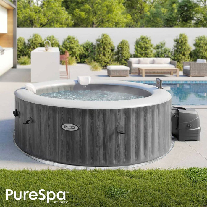Spa gonflabil Intex Purespa Greywood Deluxe 28440EX 220-240 V 4 locuri 1741 l/h