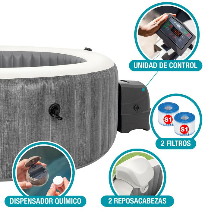 Spa gonflabil Intex Purespa Greywood Deluxe 28442EX 6 locuri 220-240 V 1741 l/h 1089 L