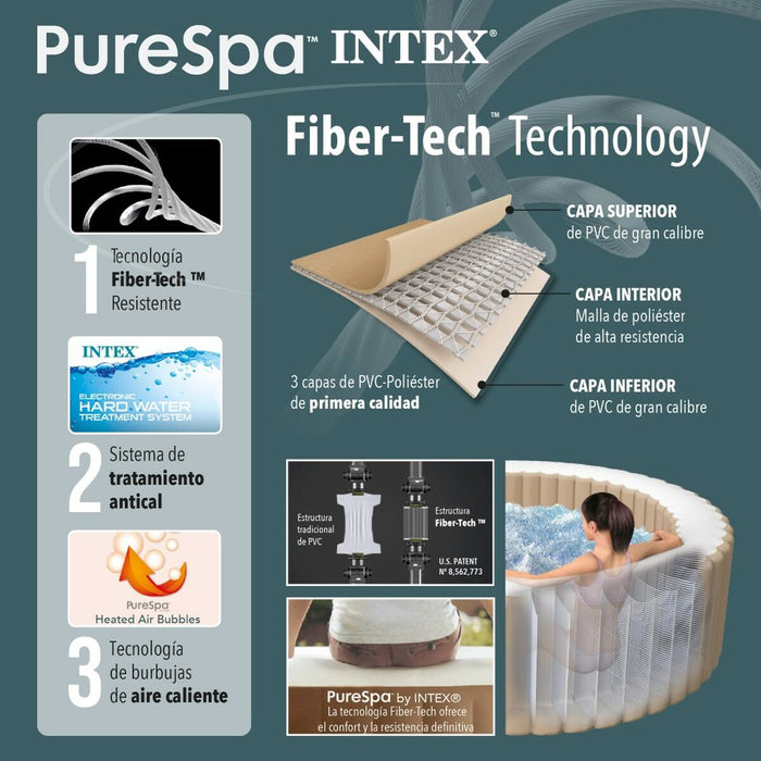Spa gonflabil Intex Purespa Greywood Deluxe 28442EX 6 locuri 220-240 V 1741 l/h 1089 L