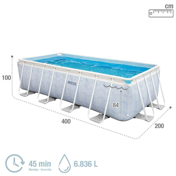 Piscină Detașabilă Intex Prism Frame Dreptunghiular 400 x 200 x 100 cm