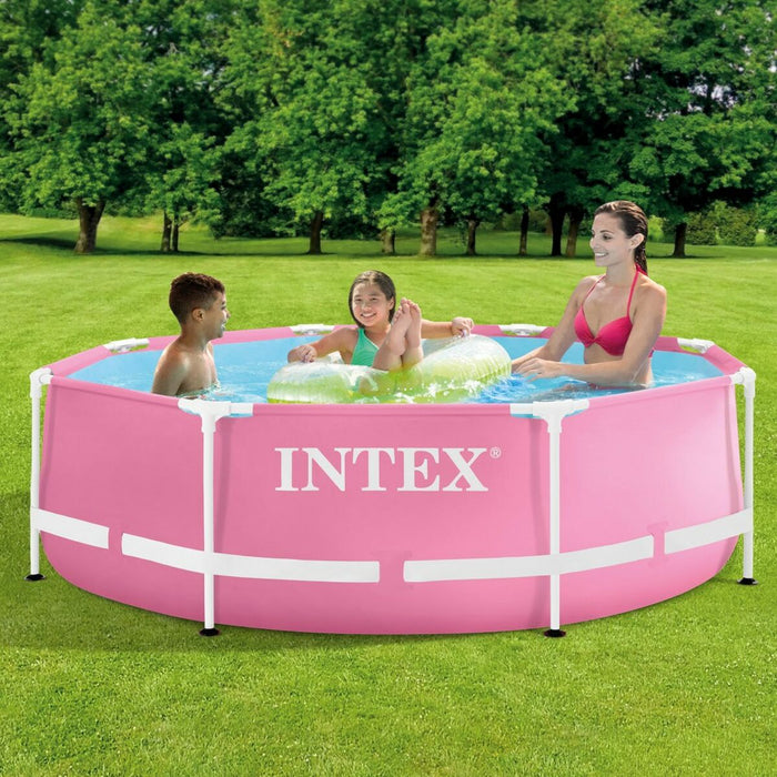 Piscină Detașabilă Intex Metal Frame 28290NP Roz 244 x 74 x 244 cm
