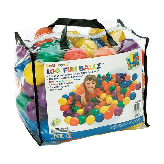 Mingi Intex Fun Ballz Multicolor 100 Piese