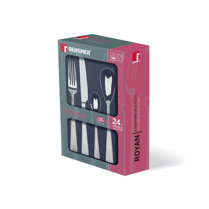 Set de Tacâmuri Bergner Royan Oțel inoxidabil Argintiu (24 pcs)