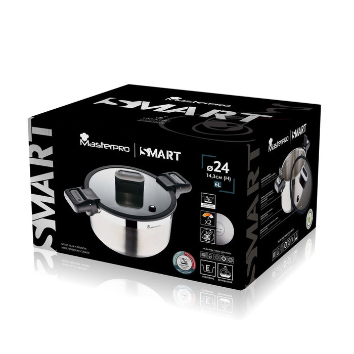 Oală sub Presiune Masterpro SMART MP Ø 24 cm 6 L Oțel inoxidabil