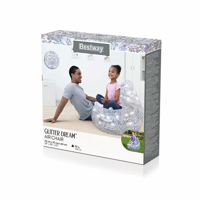 Scaun gonflabil Bestway Multicolor 72 x 72 x 64 cm Purpurină