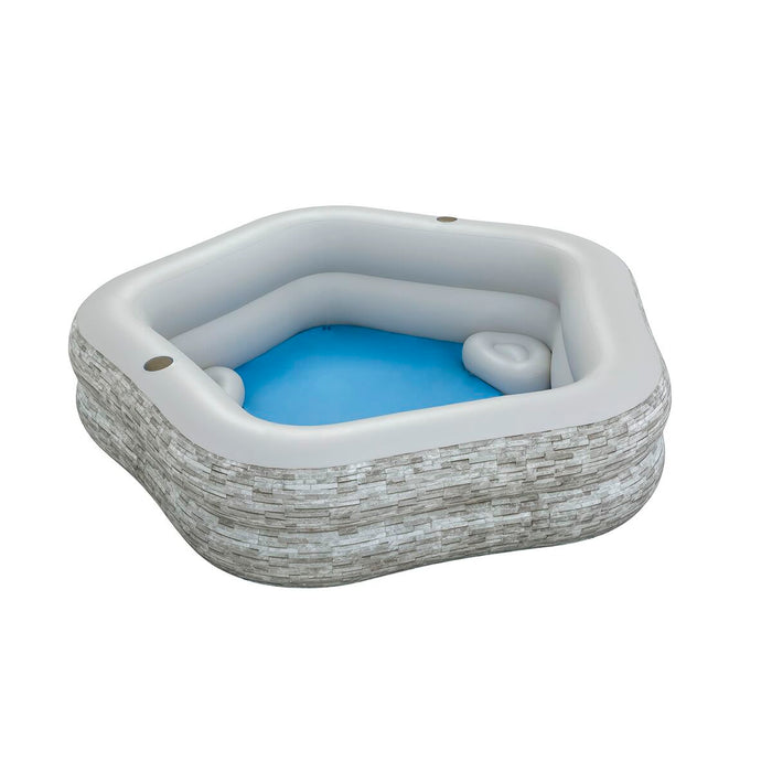 Piscină Gonflabilă Bestway Gri 213 x 206 x 53 cm