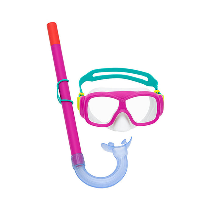 Ochelari de Scufundare cu Tub pentru Copii Bestway Verde Roz