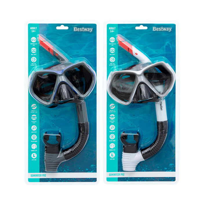 Ochelari de Scufundare cu Tub pentru Copii Bestway Alb Gri Adult