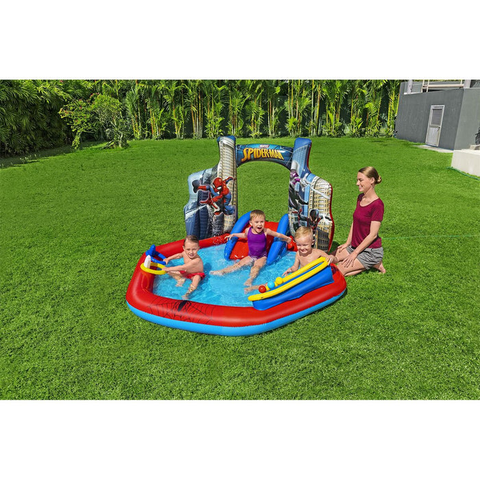 Piscină pentru copii Bestway Spiderman 211 x 206 x 127 cm Loc de joacă