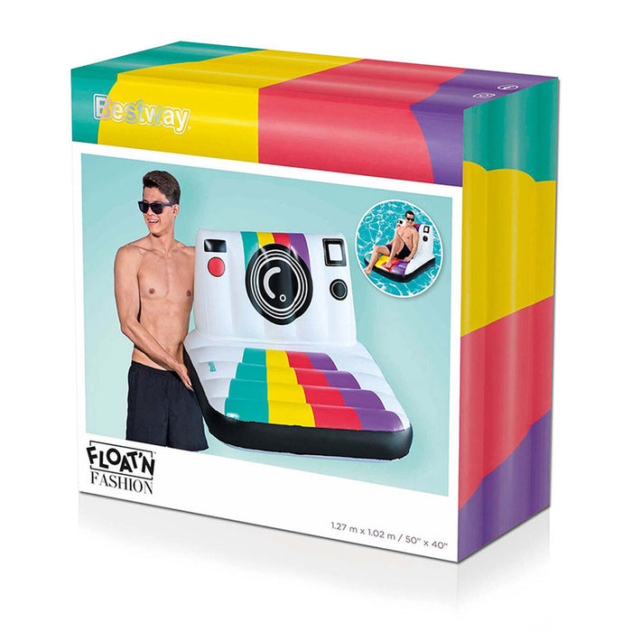 Scaun gonflabil pentru piscină Bestway Aparat foto 127 x 102 cm Multicolor