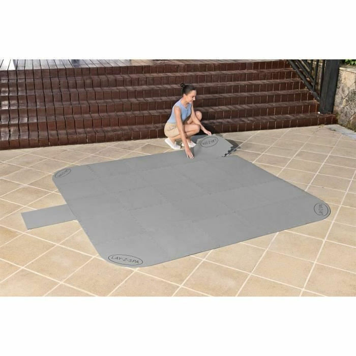 Protecție de podele pentru piscine detașabile Bestway Lay-Z-Spa 196 x 196 cm Gri Polietilenă