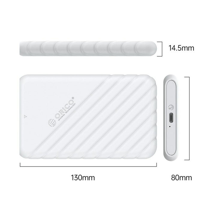 Husă Hard Disk Orico HDD/SSD Alb 2,5"