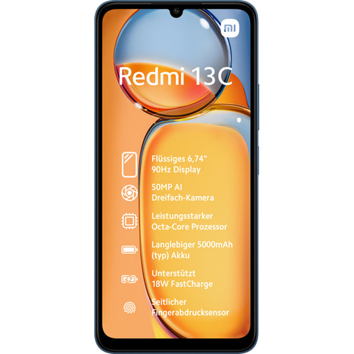 Smartphone Xiaomi Redmi 13C 6,7" ARM Cortex-A55 MediaTek Helio G85 4 GB RAM 128 GB Albastru Negru