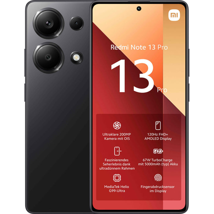 Smartphone Xiaomi Redmi Note 13 PRO 6,67" 8 GB RAM 256 GB Negru