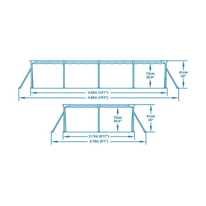 Piscină Detașabilă Bestway 56405cb (400 x 211 x 81 cm)