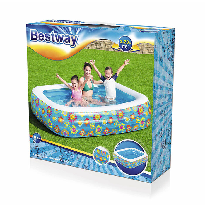 Piscină Gonflabilă pentru Copii Bestway Multicolor 229 x 152 x 56 cm Floral