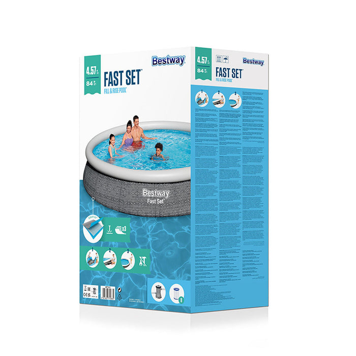 Piscină Gonflabilă Bestway Gri 7340 L 396 x 84 cm