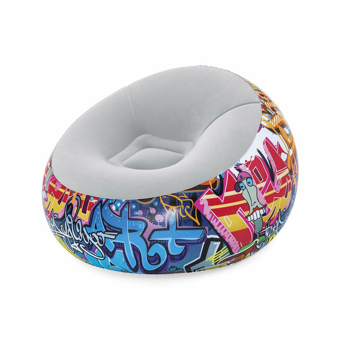 Scaun gonflabil Bestway Multicolor 112 x 112 x 66 cm Graffitti