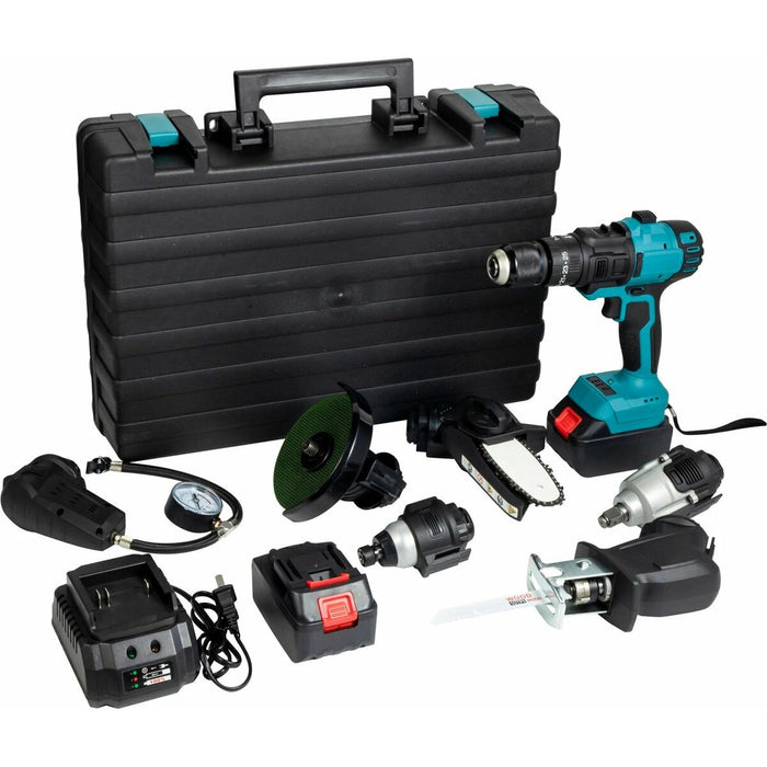 Set burghiu și accesorii Deutsche Stahl MT9758 7 în 1