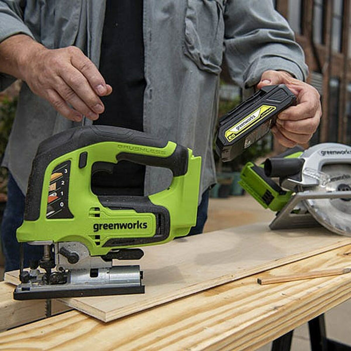 Fierăstrău de traforaj Greenworks GD24JS 3000 rpm 24 V