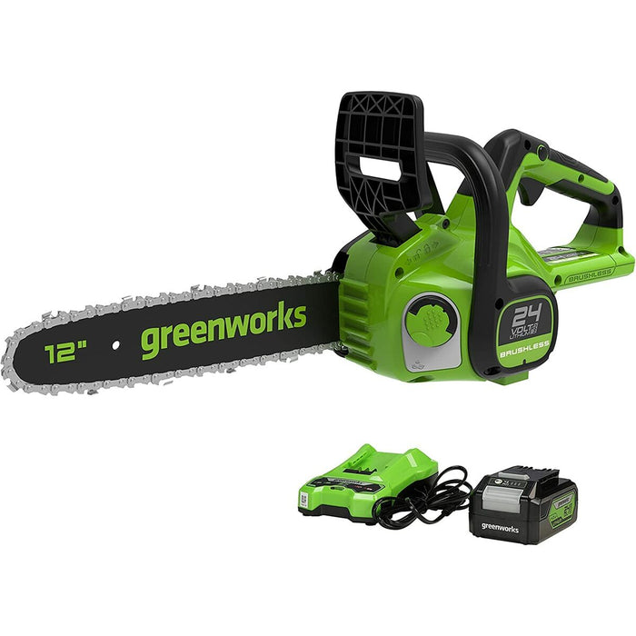 Ferăstrău cu baterie Greenworks GD24CS30K4 (30 cm)