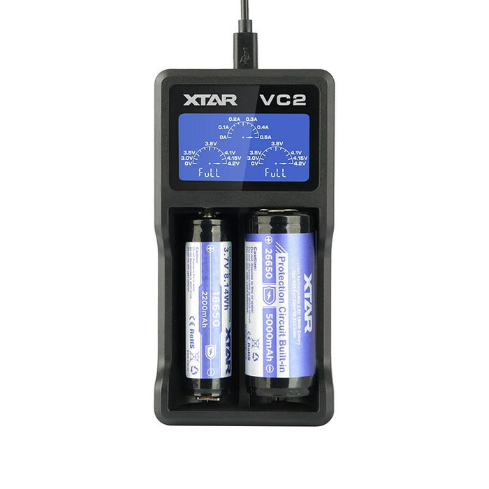 Încărcător de baterie Xtar VC2 Litio Ion Baterii x 2