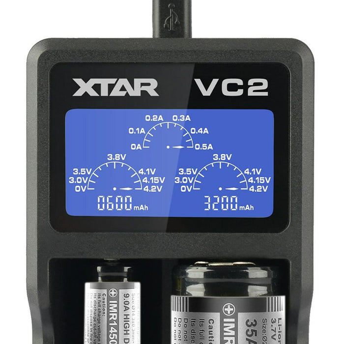 Încărcător de baterie Xtar VC2 Litio Ion Baterii x 2