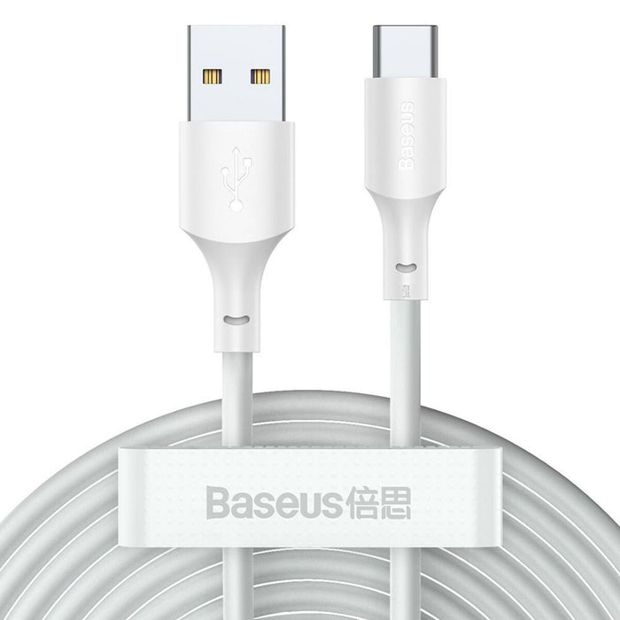 Cablu USB A la USB C Baseus TZCATZJ-02 Alb 1,5 m (2 Unități)