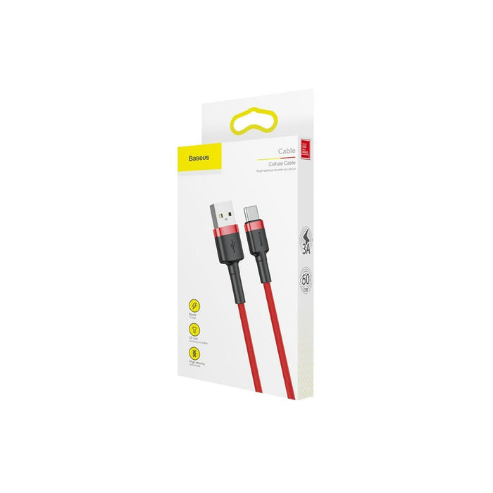 Cablu USB A la USB C Baseus CATKLF-A09 Roșu 50 cm 0,5 m