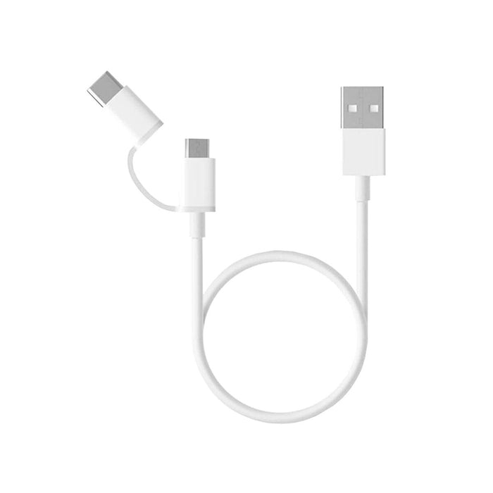 Cablu Micro USB Xiaomi Mi 2-in-1 USB Cable (Micro USB to Type C) 100cm Alb 1 m