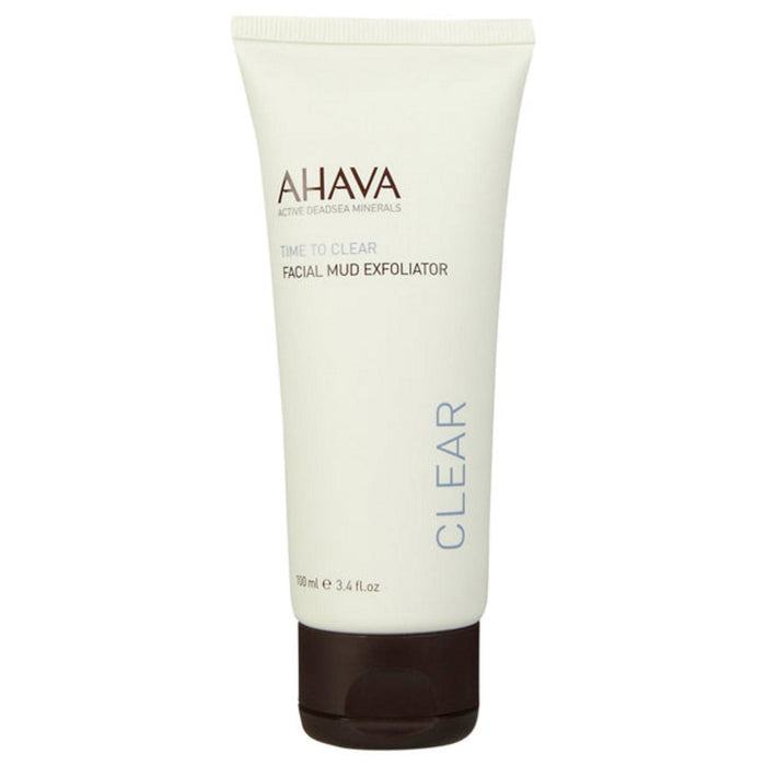Exfoliant facial Ahava Time To Clear, cu nămol, utilizare săptămânală, 100 ml