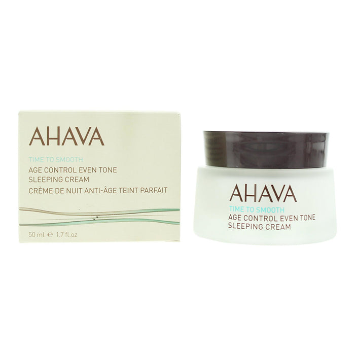 Cremă de noapte pentru față Ahava Time to Smooth Age Control Even Tone Sleeping Cream, 50 ml