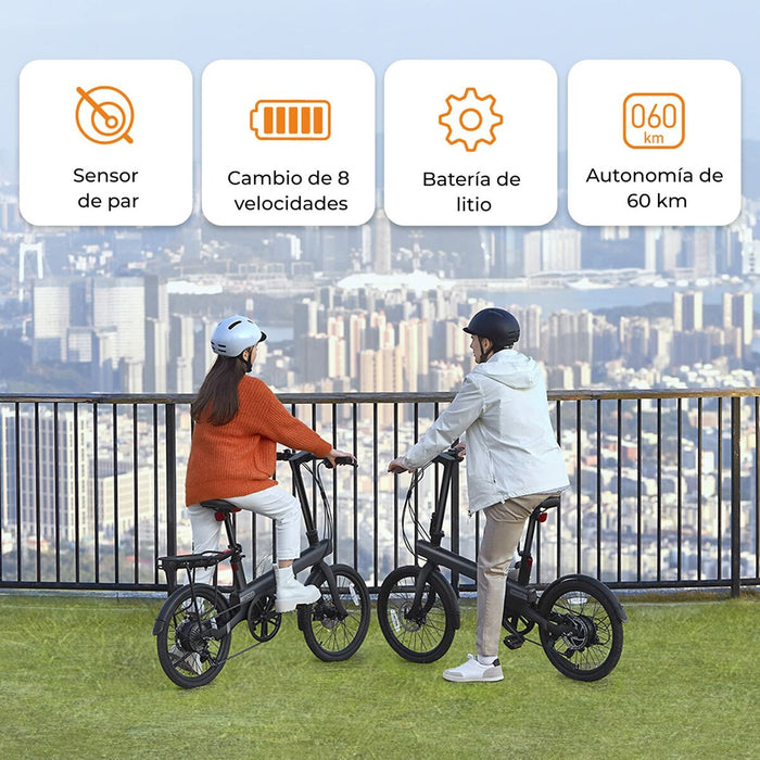 Bicicletă Electrică Xiaomi QiCycle C2 20" 250W Negru