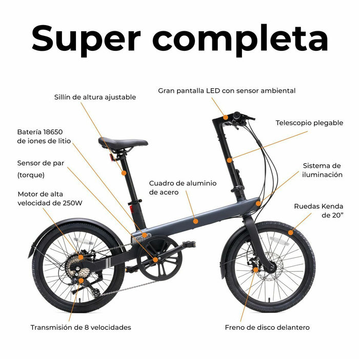 Bicicletă Electrică Xiaomi 20" 250W Negru