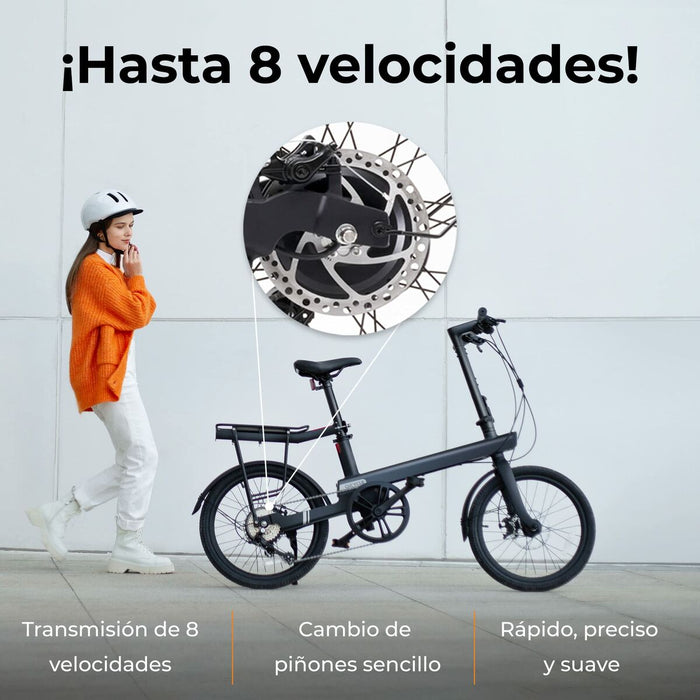 Bicicletă Electrică Xiaomi QiCycle C2 20" 250W Negru