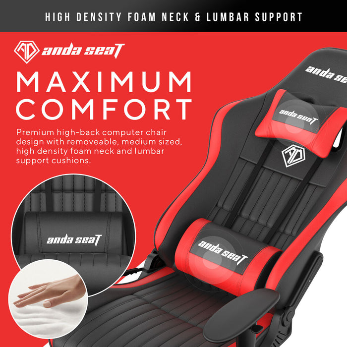 Scaun Gaming AndaSeat Jungle Negru Roșu