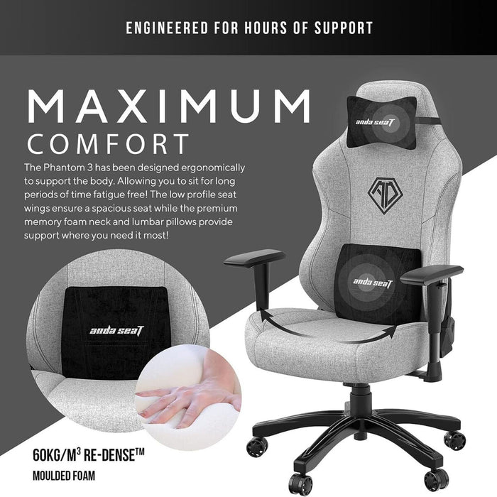 Scaun Gaming AndaSeat Phantom 3 Negru Gri