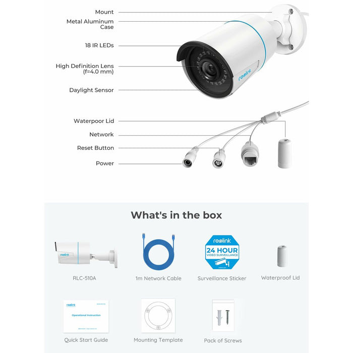 Cameră Video de Supraveghere Reolink RL-RLC-510A