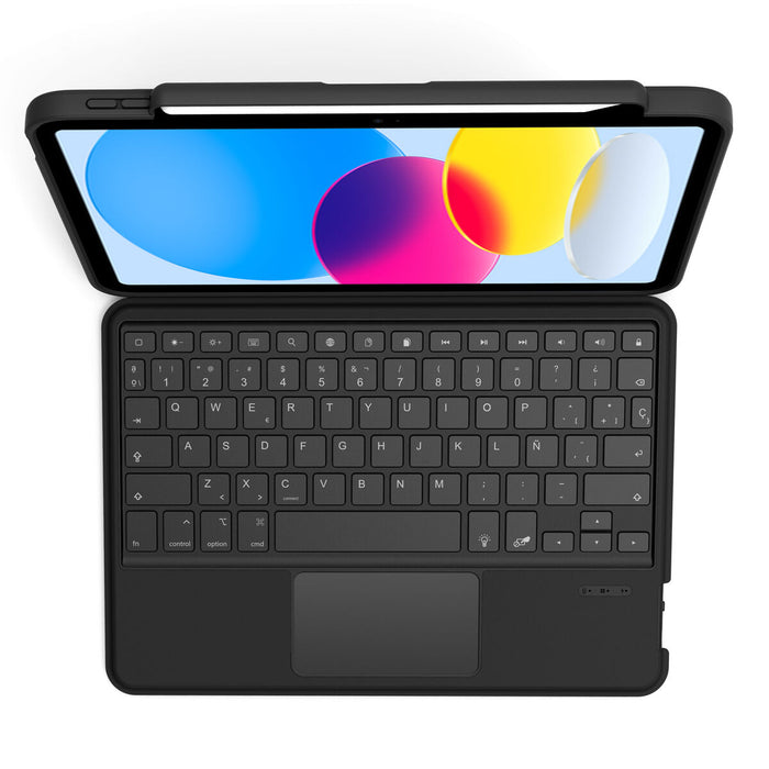 Husă pentru iPad + Tastatură Gecko Covers V10KC61-ES Qwerty Spaniolă Gri