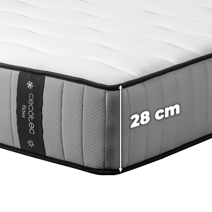 Saltea hibridă Cecotec Flow 6990 Hybrid 105X190, 105 × 190 cm, înălțime 28 cm, fermitate mediu-înaltă