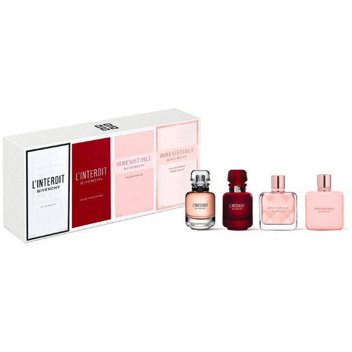 Set Givenchy L'Interdit + L'Interdit Rouge + Irresistible + Irresistible Rose Velvet, pentru femei, 4 miniaturi, 36 ml