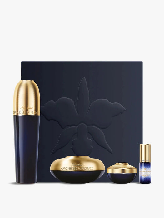 Set Guerlain Orchidée Impériale, emulsie de zi 30 ml + concentrat lifting 5 ml + cremă de față 15 ml + cremă de ochi 7 ml