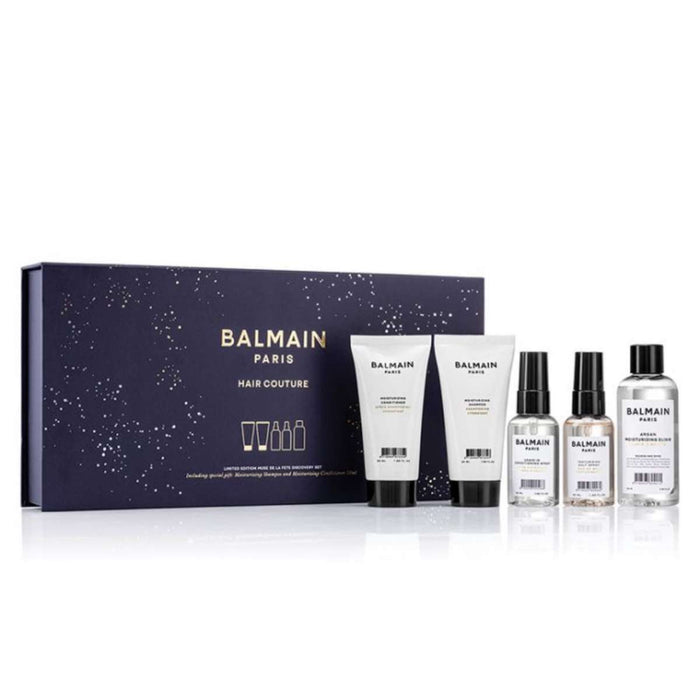 Set Balmain Professionnel: șampon hidratant 50 ml + balsam hidratant 50 ml + spray cu sare 50 ml + ulei cu argan