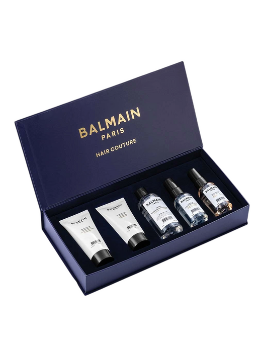 Set Balmain Professionnel: șampon hidratant 50 ml + balsam hidratant 50 ml + spray cu sare 50 ml + ulei cu argan