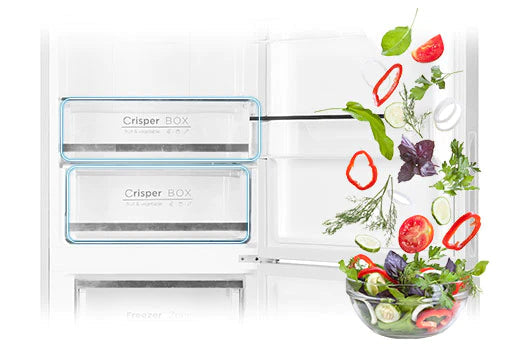 Frigider combină Cecotec EVVO F60B Glass, 59,5 × 63,5 × 200 cm, Total No Frost, negru