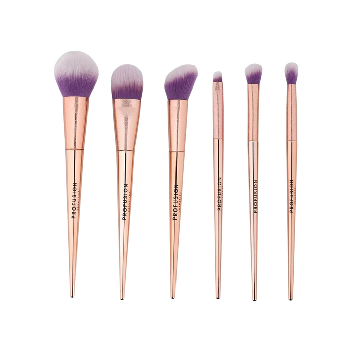 Set pensule de machiaj Profusion Cosmetics + bureți de machiaj, 8 piese