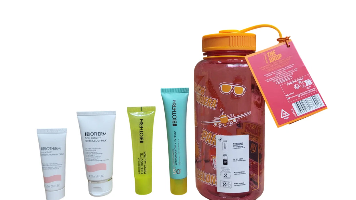 Set Biotherm Collagen Fit: cremă de corp 20 ml + lapte de corp 50 ml + fluid de față SPF 50+ 40 ml + Aquasource Electrolyte